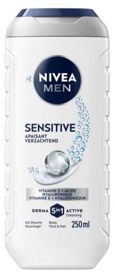 Nivea Men Sensitive Łagodzący Żel pod Prysznic 3w1 do Ciała, Twarzy i Włosów 250 ml