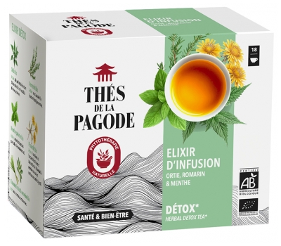 Thés de la Pagode Levante-Detox-Kräutertee Bio 18 Beutel