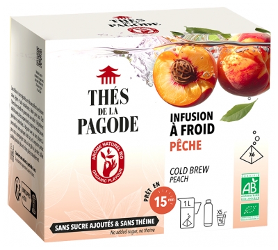 Thés de la Pagode Perzik Biologische Kruidenthee 6 Zakjes