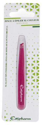 Estipharm Pince à Épiler XL Couleur Mors Biais - Couleur : Framboise