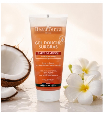 BeauTerra Gel Douche Surgras Monoï 200 ml