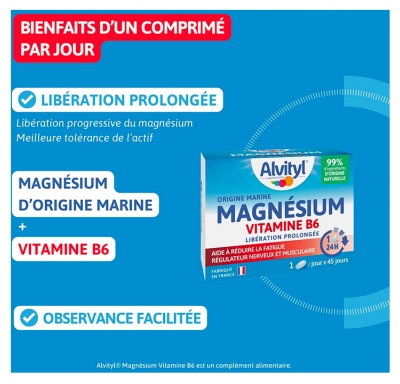 Alvityl Magnésium Vitamine B6 45 Comprimés