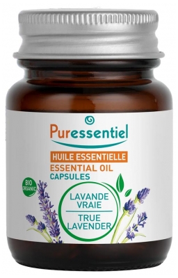 Puressentiel Aceite Esencial de Lavanda (Lavandula Angustifolia) BIO 60 Cápsulas (consumir preferentemente antes del 30/10/2026)