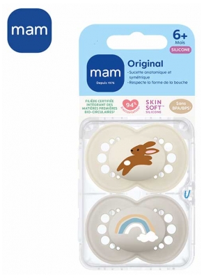 MAM 2 Original Nature Sutter 6 Måneder og + - Model: Kanin og regnbue