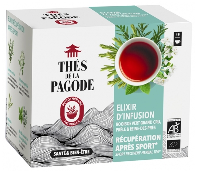 Thés de la Pagode Rooibos Groen Qinerji Na Sport Biologisch 18 Zakjes