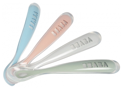Béaba 4 Cuillères Silicone 1er Âge 4 Mois et +