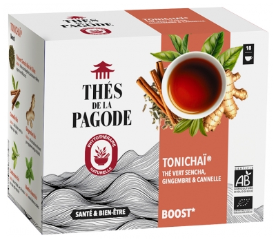 Thés de la Pagode Tonichaï Thé Vert Grand Cru Boost Bio 18 Sachets