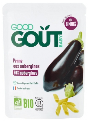 Good Goût Penne aux Aubergines dès 8 Mois Bio 190 g (à consommer de préférence avant le 20/11/2026)