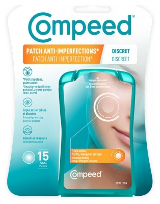 Compeed Patch Anti-Imperfections Discret 15 Patchs (à consommer de préférence avant le 30/09/2026)
