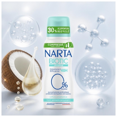 Narta Biotic Deodorant Invisible 48H Spray 100 ml