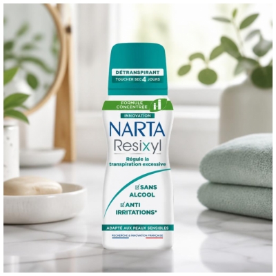 Narta Resixyl Détranspirant 4 Jours Peaux Sensibles Spray 100 ml