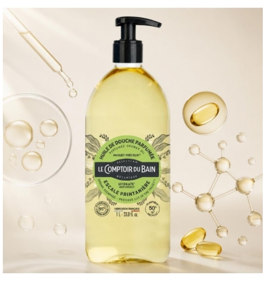 Le Comptoir du Bain Huile de Douche Parfumée Escale Printanière 1 L