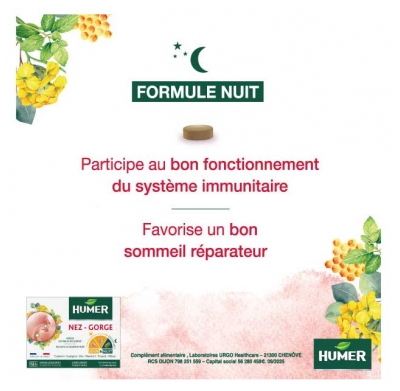 Humer Nez et Gorge Jour et Nuit 15 Comprimés