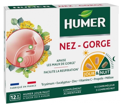 Humer Nos i Gardło Dzień i Noc 15 Tabletek