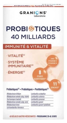 Granions Probiotika 40 Milliarden Immunität & Vitalität 40 Kapseln