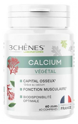 Les 3 Chênes Pflanzliches Calcium 60 Tabletten
