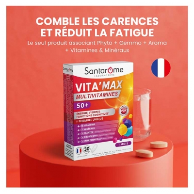 Santarome Vita'Max Multivitamines 50+ 30 Comprimés