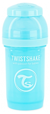 Twistshake Biberon Anti-Colique S 180 ml 0 Mois et + - Couleur : Bleu Pastel