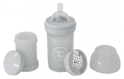 Twistshake Babyflasche Anti-Kolik Limited Edition S 180 ml 0 Monate und + - Farbe: Hellgrau