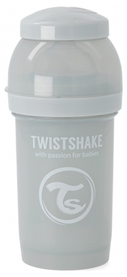 Twistshake Biberon Anti-Colique Édition Limitée S 180 ml 0 Mois et + - Couleur : Gris Clair