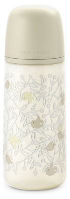 Suavinex Birdies Zuigfles Symmetrische Speen Snelle Doorstroom 360 ml 6 Maanden en +