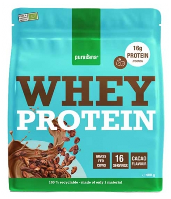 Purasana Whey Protéine Saveur Cacao Bio 400 g