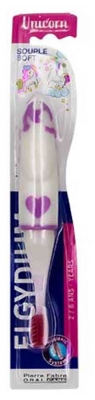 Escova de Dentes Elgydium Kids Unicórnio Suave 2-6 Anos - Cor: Violeta