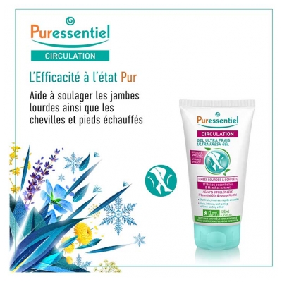 Puressentiel Circulation Gel Ultra Frais aux 17 Huiles Essentielles 125 ml