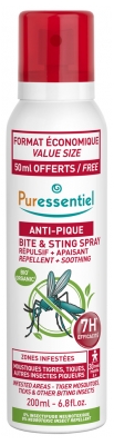 Puressentiel Anti-Pique Spray Repelente + Calmante 7H Zonas Infestadas 200 ml incluindo 50 ml Oferta