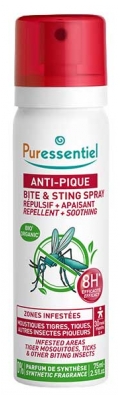 Puressentiel Anti-Stich-Spray Abstoßend + Beruhigend 7Std. Befallszonen 75 ml