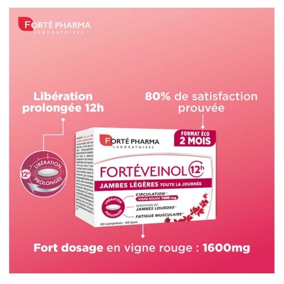 Forté Pharma FortéVeinol 12H 60 Comprimés