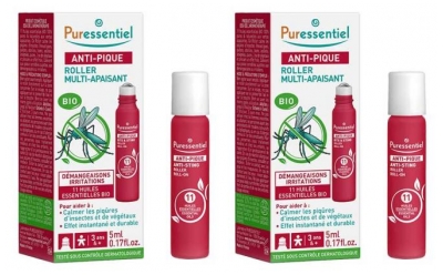 Puressentiel Anti-Pique Roller Multi-Apaisant Bio Lot de 2 x 5 ml
