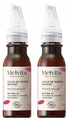 Melvita Huile de Rosier Muscat Bio Lot de 2 x 50 ml