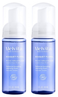 Melvita Bouquet Floral Reinigungsschaum Bio-Glanz Set mit 2 x 150 ml