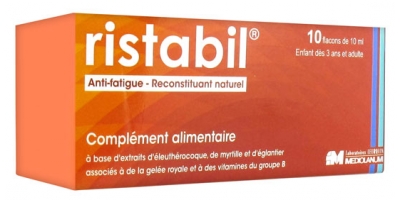 Laboratoire Leurquin Mediolanum Ristabil Anti-Ermüdung Reconstituent Natural 10 Flaschen