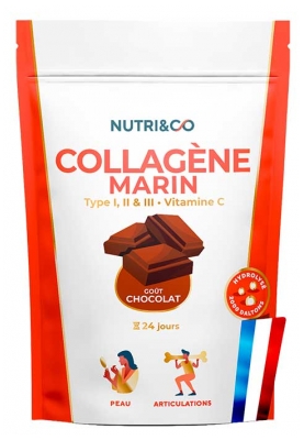 Nutri&Co Colagénio Marinho Tipo I & II Aroma Cacau 240 g
