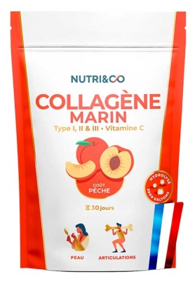 Nutri&Co Marines Kollagen Typ I & II Aroma Pfirsich 190 g