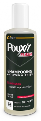 Pouxit Flash Anti-Poux et Lentes Shampoing Traitement 2 x 100 ml Offre Spéciale