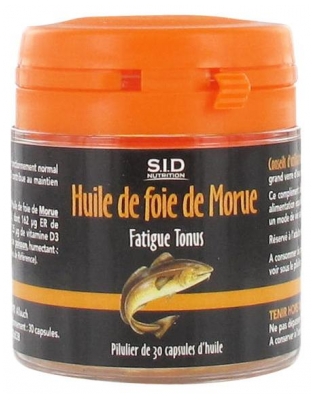 S.I.D Nutrition Olio di Fegato di Merluzzo Tonus Fatigue 30 Capsule (da consumarsi preferibilmente entro il 30/11/2026)