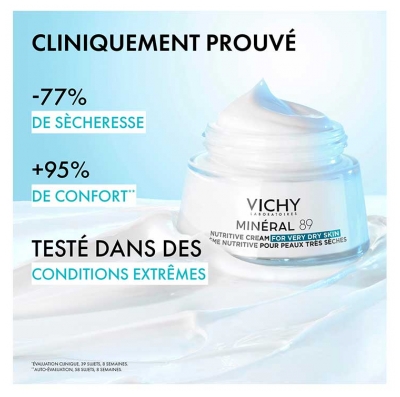 Vichy Minéral 89 Nutrilogie Crème Nutritive Peau Très Sèche 50 ml