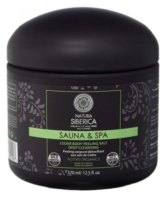 Natura Siberica Sauna & Spa Peeling Corporel Détoxifiant aux Sels de Cèdre 370 ml (à consommer de préférence avant le 01/12/2026)