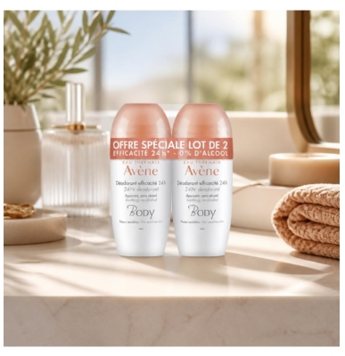 Avène Body Déodorant Efficacité 24H Lot de 2 x 50 ml