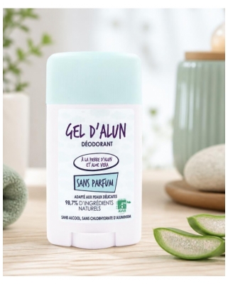 Gel de Pedra Hume (Alúmen) Desodorizante Sem Perfume 50 ml