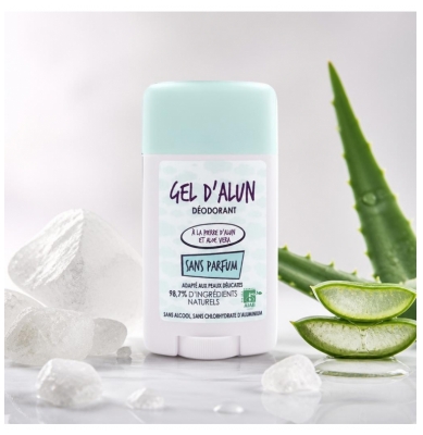 Gel de Pedra Hume (Alúmen) Desodorizante Sem Perfume 50 ml