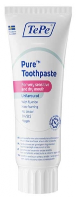 TePe Dentifricio Puro non Aromatizzato per Bocca Secca e Sensibile 75 ml