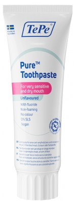 TePe Dentifricio Puro non Aromatizzato per Bocca Secca e Sensibile 75 ml