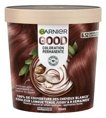 Garnier Good Coloração Permanente Sem Amônia 160 ml - Cor: 6.52 Castanho Claro Mogno Groselha