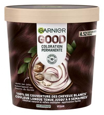 Garnier Good Permanent Hårfarve Uden Ammoniak 160 ml - Farve: 4.52 Kastanje Mahogni Blomme