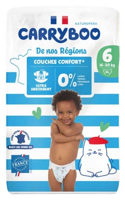 Carryboo De Nos Régions 34 Couches Taille 6 (16-30 kg)