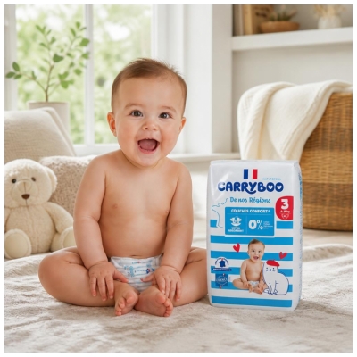Carryboo De Nos Régions 50 Couches Taille 3 (4-9 kg)